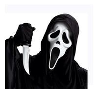 Générique Maschera Scream in lattice realistico per Halloween, maschera horror fantasma per bambini e adulti, maschera Halloween per gioco di ruolo e festa a tema, accessorio Halloween spaventoso