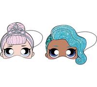 Generique -Mascherine Sagomate in Carta L.O.L. Surprise Glam, 6 Pezzi LOL, PR91054