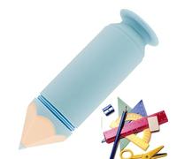 Générique Matita Shaped Pencil Case, Ampia Capacity Waterproof Silicone Organizer, Fun Marker Supplies Storage, Zippered Stationery Case for Kids and Adults, 7,87 x 2,64 x 2,64 pollici, Light Blue1,