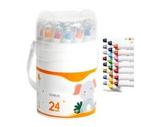 Générique Matite intrecciate per - Matite colorate setose lavabili e ad asciugatura rapida, forniture artistiche rotanti senza pasticci per carta e vetro, set da 12/24/36/48 colori