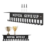 Générique Medals Hanger Display, Multi Hook Sports Medals Rack, 30 x 6,2 x 8 cm Wall Mounted Running Trophy Holder, Decorative Stand for Athletes, Race Awards, Gym Wall Decor