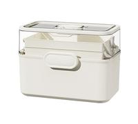 Générique Medicine Box, Multipurpose Pill Aid Organizer, 11,22 x 4,72 x 8,27 Inches Compact Removable Storage Container, Family Medication Box Bins with Handle Ideal for Home, Work and Travel
