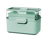 Générique Medicine Box, Multipurpose Pill Organizer, 11,22 x 4,72 x 8,27 pollici Storage Compartments, Portable Medication Bin for Family First Responder Container, Travel Friendly with Handle