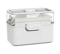 Générique Medicine Organizer, Home Storage Box, Removable 3-Tier Medication Case, Portable Pill Container with Tray, Medical Supply Holder for Family, Men and Seniors