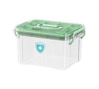 Générique Medicine Organizer, Storage Container, Pill Box, Large Capacity Double Compartment Design, Secure Latch Handle, Ideal for Home, Travel, Car, Dorm, and Workplace Use 12.52x9.13x7.4 Inches