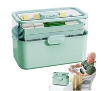 Générique Medicine Storage Box, Travel Pill Organizer, Ampia capacità Removable Compartments, Portable Design Handle 11,22 x 4,72 x 8,27 pollici for Family, Home, and Medical Supplies