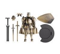 Générique Medieval Action Figures, Knight Action Figure Robot Model 360° Rotating Head Flessibile Figurina, Collezionabile Decorations for Bedside Bookshelf