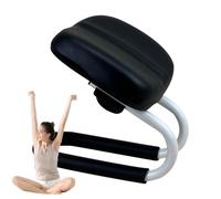 Générique Meditation Stool, Adjustable Kneeling Bench with Cushion, Slip Leg Sleeves Stability, Ergonomic Hip Supporti per Prayer, Mindfulness, Black, Brown
