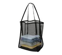 Générique Mesh Beach Bag for Summer Travel, Breathable Transparent Tote with large Capacity, Lightweight Picnic Organizer for Camping, Water Park, Pool, Lake, Vacation, Outdoor Adventures, Nero , Se