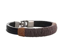 Générique Messaggi Impilabile Naturale Classico Bracciale in Pelle per Uomini e Donne Diversi Naturale Braccialetto Per 4 Gioielli, Taglia unica, Pelle, Nessuna pietra preziosa