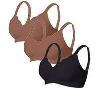 Générique Mestruale Reggiseno senza ferretto per le Donne Reggiseni Morbidi Coperta Completa Reggiseni Giorni Abito senza spalline Sposa, cachi., L