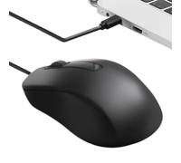 Générique Mice Wired - Black Optical Computer Mouse Wired Plug | Aluminum C1 Wire C Mouse | Plug-and-Play Connection Smooth Glide Lightweight Build Contoured Shape for PC Laptop Work School Setup