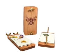 Générique Mini Flower Press, Wooden Craft Kit, Compact 10 cm Portable Tool for Nature Lovers, Reusable Plant Pressing Set, DIY Jewelry Accessory, Home Classroom Art Hobby Inspiration
