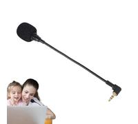 Générique Mini Microfono Jack 3,5 Mm - Microfono A Condensatore Flessibile per Cuffie, Computer Portatile E Altoparlanti - Compatto E Leggero (20 G) - Vocale Esterno per Giochi, Podcast E -