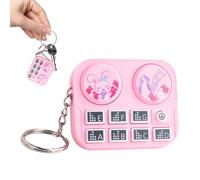Générique Mini Music Pendant - DJ Record Keychain for Backpack Travel Office | ABS with Lightweight Design, Compact Player Style, Decorative Accessory, Fun Gift Idea, Classroom, Rosa, Se référer au