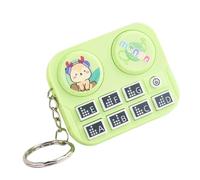 Générique Mini Music Pendant - DJ Record Keychain for Backpack Travel Office | ABS with Lightweight Design, Compact Player Style, Decorative Accessory, Fun Gift Idea, Classroom, verde, Se référer au