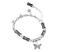 Générique Mm Frasi Anelli Butterfly Elephant Stone Pendente Bracciali Colorful Gradation Beaded Charm Braccialetti Per Donne Ragazza Estate Beach Jewelry Colori Mm Anelli, Taglia unica, Plastica