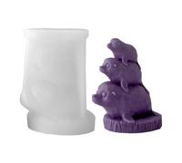Générique Molds in silicone, 3D Stackable Cute Reusable Mould, Silicone Candle Mold for Holiday, Birthday, Party, Uffizi, Home, Room, Desk, Desktop, Weekday, School, Dormitory, and Apartment Use