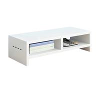 Générique Monitor Stand - 19,69 x 7,87 x 5,12 pollici, 2 strati in legno con 4 porte USB | Computer Monitor Holder Printer Stand for Laptop Electronics Home Office Study Work Dorm Playroom College