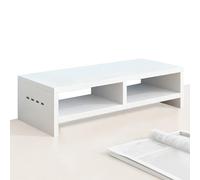 Générique Monitor Stand for Desk - Wooden Riser Organizer | 4 porte USB, doppio strato Storage Space, for Students Teachers, Office, Home, Study, Printer, and Laptop