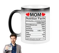 Générique Mothers Day Ceramic Mug, Mom Coffee with Letetter Printing, Novelty Color Changing Cup, Thoughtful Gift for Mother's Day, Birthday, Ringraziamento for the World's Best Mom
