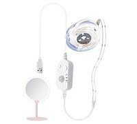 Générique Motion Sensor Strip Lights - 5 V ricaricabile 3 ft LED Light, Motion-Activated Human Sensor Lighting for Closet, Stairway, Bedroom, Counter, Under Bed, or Dressing Table, White, ABS Material