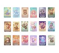 Générique Motivational Affirmation Cards, 18 pezzi Quote Deck, Animal Pattern Incoraggiamento Cards with Positive Messages, Inspiration Card Accessory, Daily Affirmation Set, Mindset Tool for Mom Dad