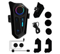 Générique Motorcycle Helmet Earphones, Wireless Half Helmet Headset, IPX6 Waterproof Audio, Tipo-C Fast Charging, Clear Statable Connection, Perfect Outdoor Cycling Equipment for Full Face Riding