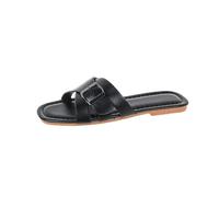 Générique Mules Sandali da donna, alla moda, suola molto spessa e piatta, estiva, con chiusura a scatto, flangia unica, di grandi dimensioni, comodi e antiscivolo, per la città e il tempo libero