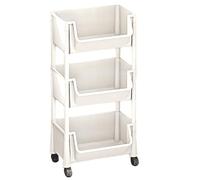 Générique Multi-Tier Rolling Cart Organizer, Mobile Storage Carts with Wheels, Stationery Toys Snacks, Compact Organizer per Study Room, Classroom, Small Rooms, Stright and Narrow Spaces
