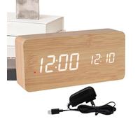 Générique Multifunzionale Digital Clock | Home Decor Alarm Clock | Easy Read Time Display, Battery Operated LED Clock, Sleek Wooden Clock, Minimalist Digital Clock, Wake Up Alarm Clock