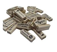 Générique Multilingue - Gioco di torre infernale per adulti con 48 blocchi in legno impilabili e messaggi in versione francese, per San Valentino