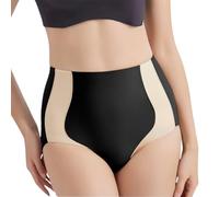 Générique Mutandine da donna a vita alta in seta senza cuciture, effetto pancia piatta e rimbalzante per glutei post partum, comode, design triangolare, Le Noir, XL