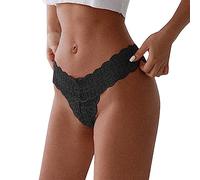 Générique Mutandine sexy da donna Chic,mutandine piatte da donna, perizoma in pizzo, colore: tanga trasparente cava a vita media ultra sottile sottoveste e traspirante