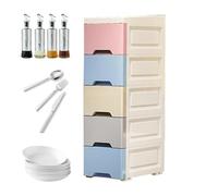 Générique Narrow Kitchen Organizer, Armadietto da bagno, 5,51 x 11,81 cm, Vertical Drawer Shelves, Utility Storages Cabinets, Rolling Casters for Apartment, Hotel, Ristorante, Bathroom