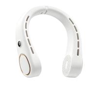Générique Neck Fan Ricaricabile Bladeless 5-Speed Hands-Free