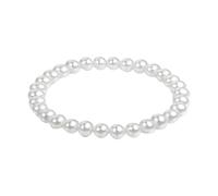 Générique Nero Argento Anelli Set Pearl Prom Jewelry Set per le donne imitazione Beaded Pearl Necklace Bracciale Stud Earrings For Women Uomo Collegato Cerchio Set Gioielli, Taglia unica, Plastica