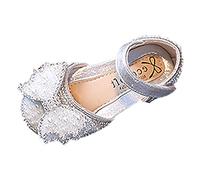 Générique Nero Ragazza Stivaletti scarpe da ballo ragazze vestito Performance principessa scarpe perline paillettes arco gancio fibbia traspirante e confortevole Ragazza Metallico Inverno Stivali