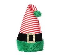 Générique Noel - Cappello a righe per adulti, con albero di Natale, in peluche, comodo, divertente cappello di Natale, cappello di Natale, taglia unica, regalo di Natale per decorazione di feste