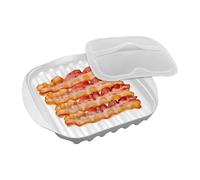 Générique Non-Stick Bacon Rack, Microwave Kitchen Gadget, Oven Meat Pan for Bacon Hot Dogs Sausage Tacos Pizza, Easy Meal Prep Cooking Tool for Home Kitchen Family Breakfast Lunch Dinner Accessories
