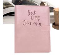 Générique Notebook Binder Book, Foldable A6 Organizer, Trading Card Binder with Sleeves, PU Leather Cover with Secure Rings, Family Friends Youth Organizer Design, Men Women Boys Girls Teens