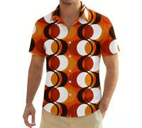 Générique Nuova camicia da uomo casual caduto elegante e comfort ottimale; stile versatile per il lavoro e il quotidiano, facile da montare, arancione, M
