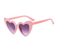 Générique Occhiali da sole Amore,Occhiali da sole Cuore Strass - Occhiali d'amore trasparenti,Occhiali da sole retrò alla per un uso quotidiano, festa della mamma, Natale, Rosa, Se référer