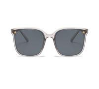 Générique Occhiali da sole da donna, con montatura in metallo confortevole per donna, modello leggero anti-UV, per spiaggia, guida, festival e, stile alla, Foglio di Grigio Grigio