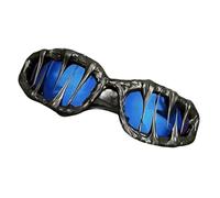Générique Occhiali Da Sole Donna Avvolgenti - Colla Goccia A Goccia Fatti A Mano Avvolgere Protezione UV400 - Shield Shades, Nero e blu., Se référer au descriptif