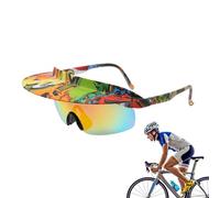 Générique Occhiali da sole per bicicletta, occhiali da visita per adulti, lenti a specchio multiuso per ciclismo, escursionismo, zaino da pesca, campeggio, golf, guida e altro ancora