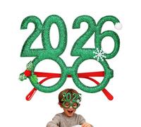 Générique Occhiali di Natale divertenti - 2026 Accessori per travestimento - Occhiali da travestimento festivo, per adolescenti, cena, ufficio, canto Natale, raduno familiare, evento tema, parata