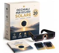 Générique Occhiali Eclipse Solare 2026 - Set di 20 certificati ISO 12312-2 Osservazione Sole