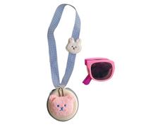 Générique Occhiali pieghevoli per un set con custodia e collana - protezione UV400 - Design retrò alla per ragazzi e ragazze - flessibili e robusti, ideali per le vacanze, Rosa, Se référer au