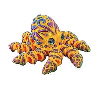 Générique Octopus Toys, Printed Octopus Decoration, 3,94 x 3,94 x 1,97 pollici Portable Movable Joint Collectible Desktop Ornament for Teenager's Room, Home Studio, Adorable Present